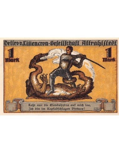 ALLEMAGNE, ALTRAHLSTEDT - 1 MARK 1922