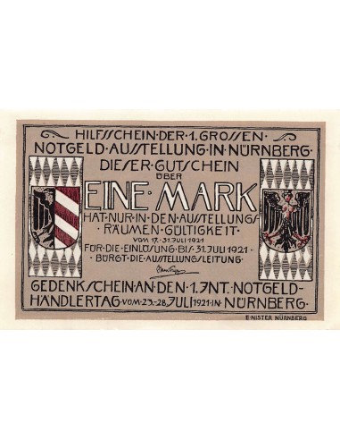 ALLEMAGNE, NÜRNBERG - 1 MARK 1921