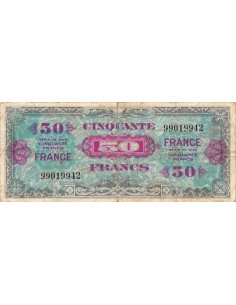 IMPRESSION AMERICAINE, FRANCE - 50 FRANCS 1944 SANS SERIE - TB 2