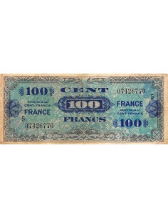 IMPRESSION AMERICAINE, FRANCE - 100 FRANCS 1944 SERIE 5