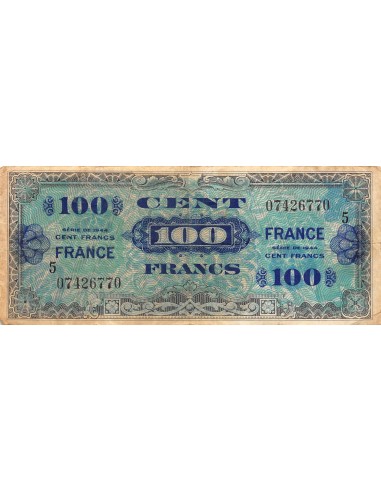 IMPRESSION AMERICAINE, FRANCE - 100 FRANCS 1944 SERIE 5