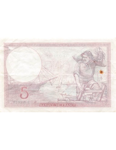 FRANCE - 5 FRANCS VIOLET 19/10/1939 SERIE Z.64848