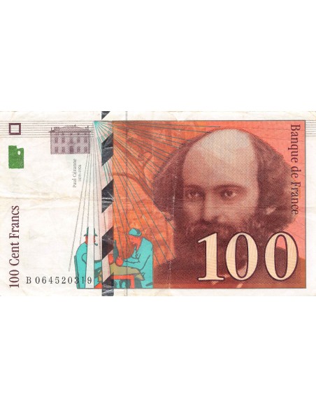 FRANCE, CEZANNE - 100 FRANCS 1998