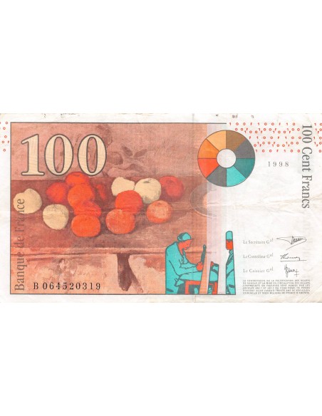 FRANCE, CEZANNE - 100 FRANCS 1998