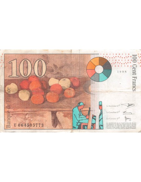 FRANCE, CEZANNE - 100 FRANCS 1998