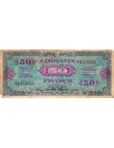 IMPRESSION AMERICAINE, DRAPEAU - 50 FRANCS Type 1944 2