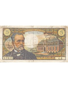 FRANCE, LOUIS PASTEUR - 5 FRANCS 05/05/1966 - SÉRIE C.3 2