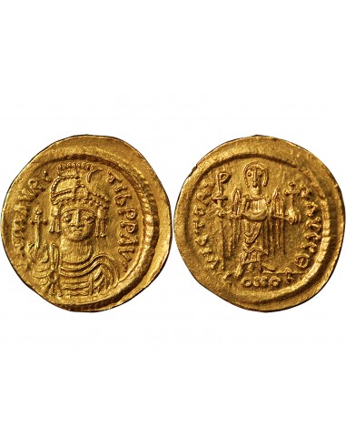 MAURICE TIBERE - SOLIDUS OR 583 / 602 CONSTANTINOPLE﻿