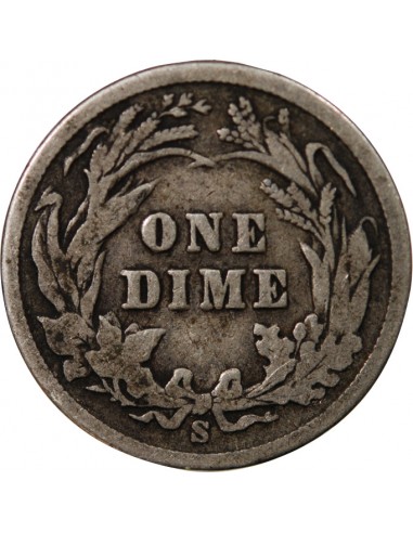 USA - 10 CENTS ARGENT "Barber Dime" 1899 SAN FRANCISCO