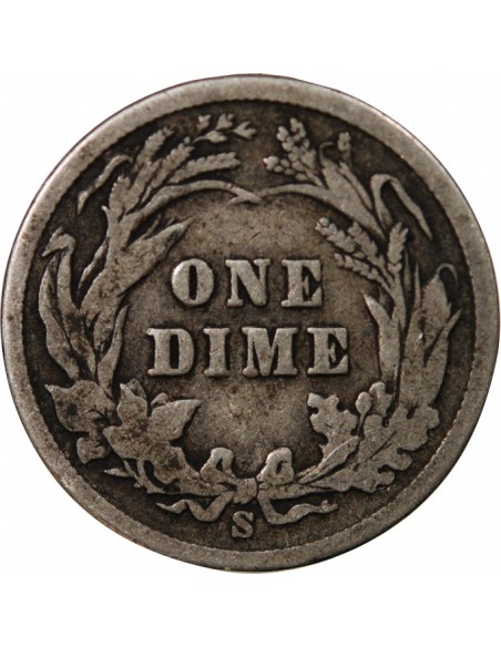 USA - 10 CENTS ARGENT "Barber Dime" 1899 SAN FRANCISCO