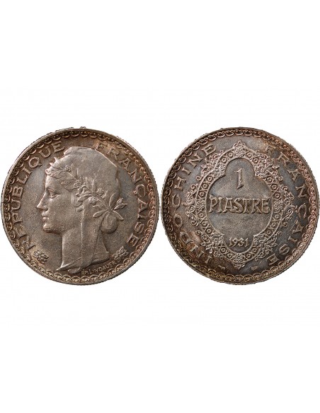 INDOCHINE FRANCAISE - PIASTRE ARGENT 1931