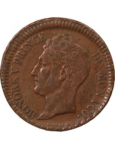 MONACO, HONORÉ V - DÉCIME 1838 MC