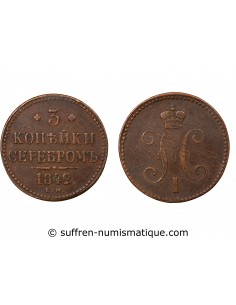 RUSSIE, NICOLAS Ier - 3 KOPECKS 1842