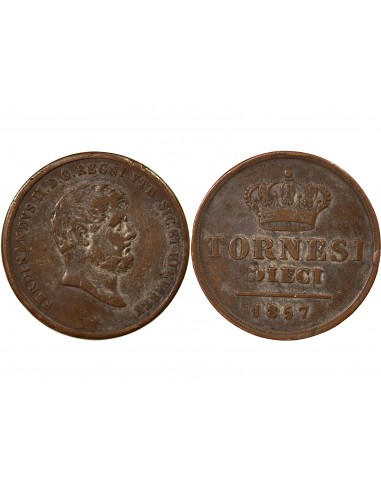 ITALIE, ROYAUME DES DEUX-SICILES, FERDINAND II - 10 TORNESI 1840