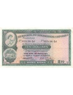 HONG KONG - 10 DOLLARS 1971 2