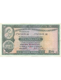 HONG KONG - 10 DOLLARS 1971