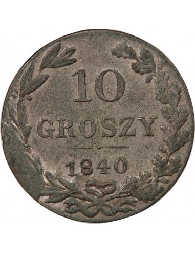 POLOGNE, NICOLAS Ier - 10 GROSZY 1840