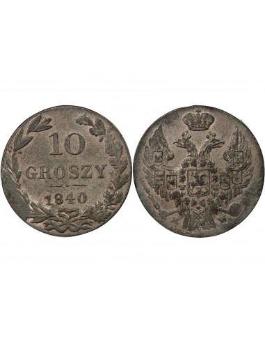 POLOGNE, NICOLAS Ier - 10 GROSZY 1840