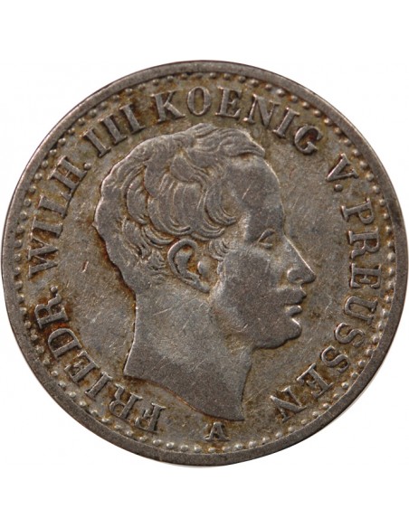 ALLEMAGNE, PRUSSE, FRIEDRICH WILHELM III - 1/6 THALER 1823 A BERLIN