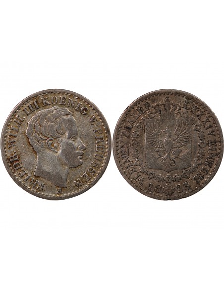 ALLEMAGNE, PRUSSE, FRIEDRICH WILHELM III - 1/6 THALER 1823 A BERLIN