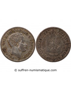 ALLEMAGNE, PRUSSE, FRIEDRICH WILHELM III - 1/6 THALER 1823 A BERLIN