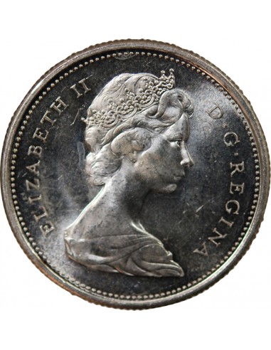 CANADA, ELIZABETH II - 25 CENTS ARGENT 1967