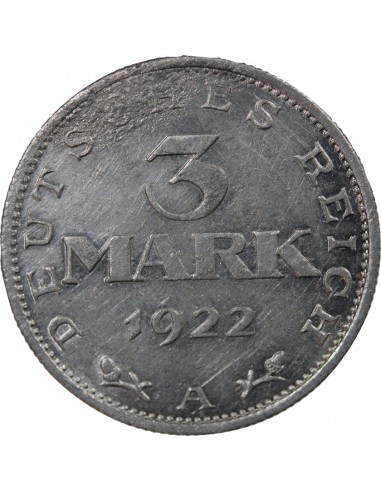 ALLEMAGNE - 3 MARK 1922 A BERLIN