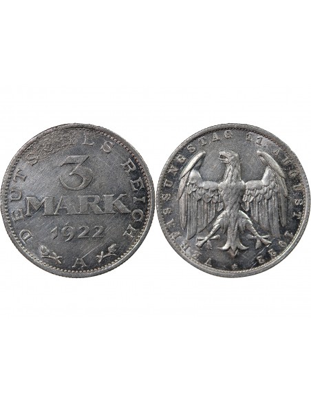 ALLEMAGNE - 3 MARK 1922 A BERLIN