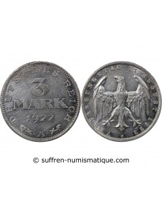 ALLEMAGNE - 3 MARK 1922 A BERLIN