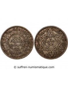 MAROC, MOHAMMED V - 100 FRANCS ARGENT 1953