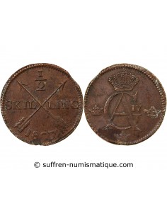 SUÈDE, GUSTAV IV ADOLF - 1/2 SKILLING 1807