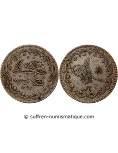 EMPIRE OTTOMAN, ABDULHAMID II - 10 KURUS ARGENT 1293 (1907)