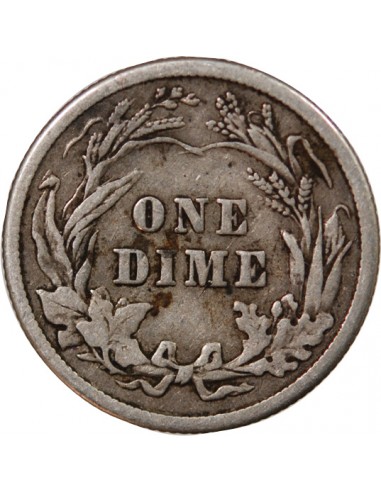 USA - 10 CENTS ARGENT "Barber Dime" 1914 PHILADELPHIE