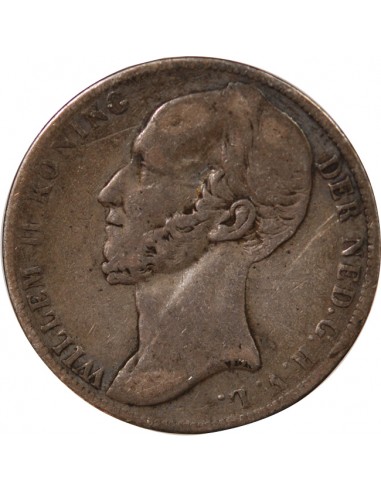 PAYS-BAS, GUILLAUME II - GULDEN ARGENT 1848