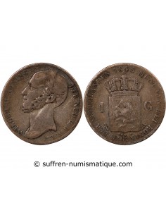 PAYS-BAS, GUILLAUME II - GULDEN ARGENT 1848