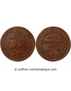 MONACO, HONORÉ V - 5 CENTIMES 1837 MC