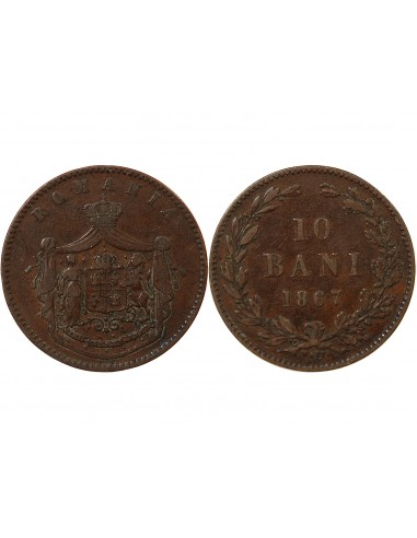 ROUMANIE, CAROL Ier - 10 BANI 1867