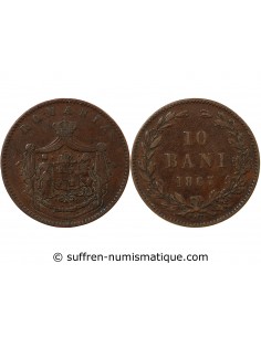 ROUMANIE, CAROL Ier - 10 BANI 1867