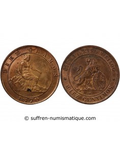 ESPAGNE, GOUVERNEMENT PROVISOIRE - 10 CENTIMOS 1870