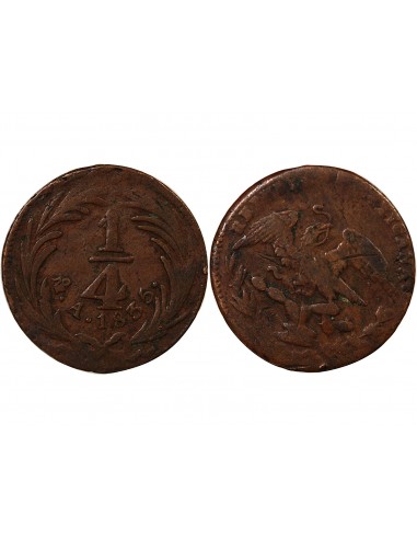 MEXIQUE - 1/4 REAL 1834 MEXICO