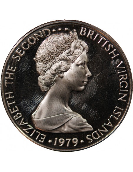 ILES VIERGES BRITANNIQUES, ELISABETH II - 50 CENTS 1979