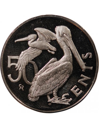 ILES VIERGES BRITANNIQUES, ELISABETH II - 50 CENTS 1979
