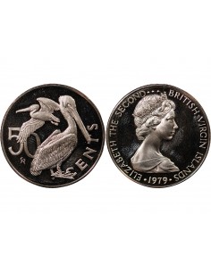 ILES VIERGES BRITANNIQUES, ELISABETH II - 50 CENTS 1979 2