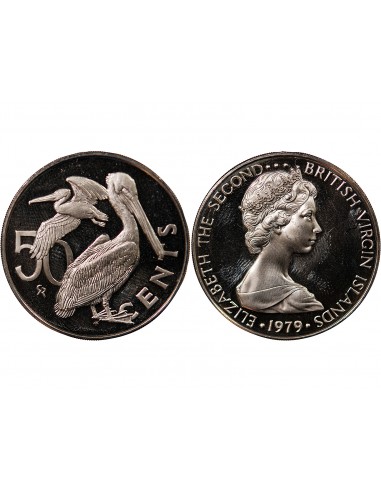 ILES VIERGES BRITANNIQUES, ELISABETH II - 50 CENTS 1979