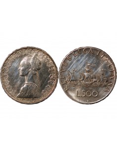 ITALIE - 500 LIRE ARGENT 1966 R ROME 2