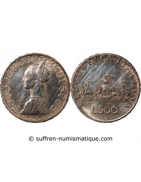 ITALIE - 500 LIRE ARGENT 1966 R ROME