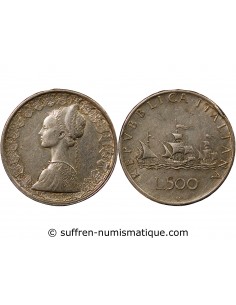 ITALIE - 500 LIRE ARGENT 1961 R ROME