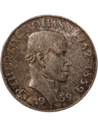 AUTRICHE - 25 SCHILLING ARGENT 1959 - ERZHERZOG JOHANN