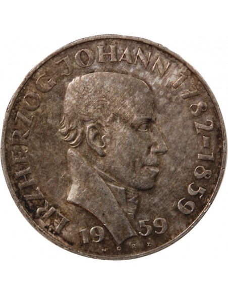 AUTRICHE - 25 SCHILLING ARGENT 1959 - ERZHERZOG JOHANN
