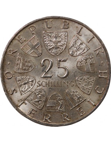 AUTRICHE - 25 SCHILLING ARGENT 1972 - CARL MICHAEL ZIEHRER